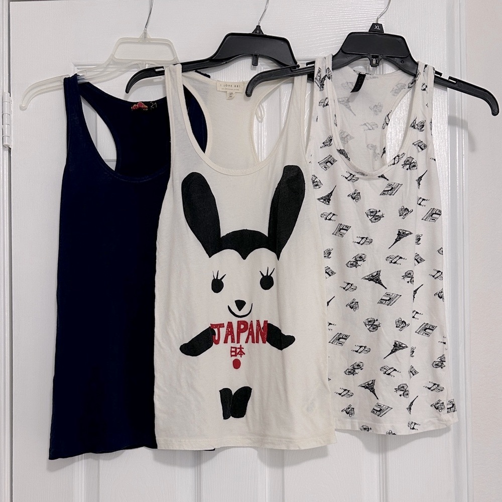 Tank top bundle - Japan Rabbit/Paris/Navy blue